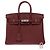Hermès HERMES Birkin 25 Tasche aus rotem Leder - 104007 - Ansicht 3