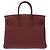 Hermès HERMES Birkin 25 Tasche aus rotem Leder - 104007 - Ansicht 4