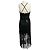 Vestido de cocktail midi com franjas e bustiê preto Herve Leger - vista 3