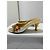 Mules con Tacco Louis Vuitton Patent Floral Bianco Beige - vista 2