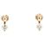 Autre Marque Pendientes de botón en oro rosa de 18K con diamantes Dorado