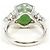 Autre Marque Platin-Bandring mit Jade und Diamanten - Ansicht 4