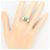 Autre Marque Platin-Bandring mit Jade und Diamanten - Ansicht 6