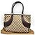 Gucci Vintage Ring Tote GG Canvas mit Leder medium