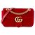 GUCCI - Sac à bandoulière GG Marmont Medium Gucci en velours rouge Red