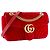 GUCCI - Sac à bandoulière GG Marmont Medium Gucci en velours rouge Red - view 2