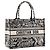 DIOR - Bolso Cabas Book Tote Medium Dior en toile de Jouy beige y azul Azul marino - vista 2