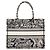 DIOR - Bolso Cabas Book Tote Medium Dior en toile de Jouy beige y azul Azul marino - vista 3