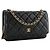 CHANEL - Bolsa de ombro Wallet On Chain Classic/Timeless Chanel em couro liso preto - vista 2