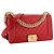 CHANEL - Borsa a tracolla Boy Chanel in pelle liscia rossa Rosso - vista 2