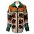 Autre Marque La DoubleJ Camel Multi Wool Embroidered Chalet Cardigan