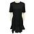 Vestido midi acampanado con volantes y manga corta Givenchy negro