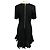 Vestido midi acampanado con volantes y manga corta Givenchy negro - vista 3