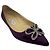 Jimmy Choo Ballerine in raso con punta a s punta e cristalli viola