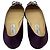 Jimmy Choo Ballerine in raso con punta a s punta e cristalli viola - vista 5