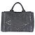Prada Canapa Denim Tote in Blau mit Kristallbesatz