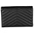 Autre Marque Saint Laurent Cassandre Envelope Chain Wallet aus schwarzem Grain De Poudre Leder - Ansicht 2