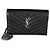 Autre Marque Saint Laurent Cassandre Envelope Chain Wallet aus schwarzem Grain De Poudre Leder - Ansicht 8