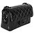 Gabrielle Borsa Chanel So Black Mini Rectangular Flap in pelle verniciata matelassé Nero - vista 4
