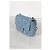 Gabrielle Borsa Mini Flap Chanel in denim blu trapuntato con Camelia e cuore - vista 8