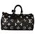 Louis Vuitton Black Cream Giant Monogram Empreinte Keepall Bandouliere 45