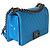 Borsa Chanel Boy Old Medium in vernice matelassé blu - vista 4
