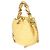 Gabrielle Borsa More Mini Bucket in pelle d'agnello lucida matelassé gialla con catena Chanel - vista 3