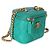 Beauty case Chanel Green Quilted Caviar Sweetheart con catena Verde - vista 4