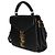 Autre Marque Saint Laurent Mini Cassandra Top Handle Bag aus schwarzem glattem Kalbsleder - Ansicht 3
