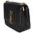 Autre Marque Saint Laurent Vicky Medium Kettentasche aus schwarzem gestepptem Lammleder mit Monogramm - Ansicht 3
