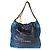 Bolsa Hobo Chanel 22 Média em Pele de Bezerro Acolchoada Azul Sombreada Chanel - vista 8