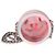 Gabrielle Clutch rotonda Chanel in PVC e pelle d'agnello rosa con filigrana e catena - vista 2