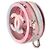 Gabrielle Clutch rotonda Chanel in PVC e pelle d'agnello rosa con filigrana e catena - vista 3
