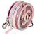 Gabrielle Clutch rotonda Chanel in PVC e pelle d'agnello rosa con filigrana e catena - vista 4