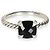 David Yurman Sterling Silver Onyx and Diamond Chatelaine Ring