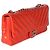 Gabrielle Borsa Chanel Orange Chevron Patent East West Single Flap Bag Arancione - vista 4