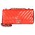 Gabrielle Borsa Chanel Orange Chevron Patent East West Single Flap Bag Arancione - vista 8