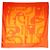 Pañuelo Hermès Orange Silk En Désordre 90