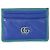 Tarjetero Gucci Marmont Torchon de piel de becerro acolchada azul
