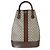 Borsa Duffel Gucci Beige GG Supreme Canvas Textured Dollar Calfskin Web Savoy Top Handle - vista 8