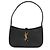 Autre Marque Saint Laurent Mini Le 5 a 7 Hobo in pelle di vitello liscia nera Nero