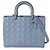 Christian Dior Denim Blue Ultra Matte Calfskin Cannage Large Lady Dior