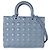 Christian Dior Denim Blue Ultra Matte Calfskin Cannage Large Lady Dior - vista 2