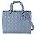 Christian Dior Denim Blue Ultra Matte Calfskin Cannage Large Lady Dior - vista 8