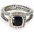 David Yurman Petite Albion Ring aus Sterlingsilber, Onyx und Diamanten