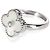 Van Cleef & Arpels Vintage Alhambra Ring aus Weißgold, Perlmutt und Diamanten - Ansicht 3
