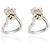 Autre Marque Orecchini John Hardy Yellow Gold & Sterling Silver Diamond Bamboo Heart