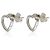 Autre Marque Orecchini John Hardy Yellow Gold & Sterling Silver Diamond Bamboo Heart - vista 2