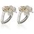 Autre Marque Orecchini John Hardy Yellow Gold & Sterling Silver Diamond Bamboo Heart - vista 3