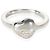 Autre Marque John Hardy Sterling Silver Diamond Pebble Heart Ring